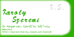 karoly szeremi business card